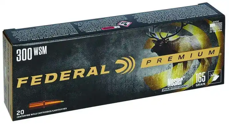 Federal P300WSME Premium 300 WSM 165 gr Nosler Partition (NP) 20 Round Box