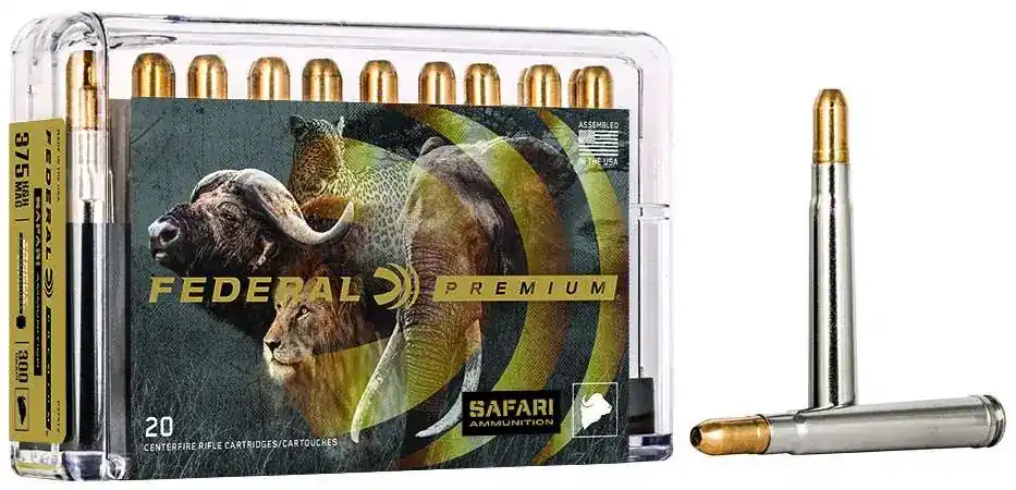 Federal P375T2 Premium Safari Cape-Shok 375 H&H Mag 300 gr Trophy Bonded Sledgehammer Solid (TBSH) 20 Round Box