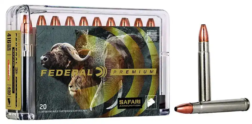 Federal P416RSA Premium Safari Cape-Shok 416 Rem Mag 400 gr Swift A-Frame (SWFR) 20 Round Box