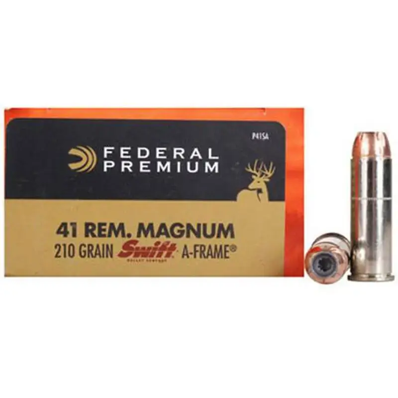 Federal P41SA Premium 41 Rem Mag 210 gr SWift A-Frame Vital-Shok (SAFVT) 20 Round Box