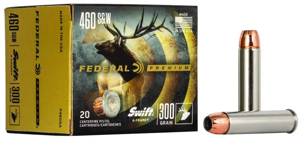 Federal P460SA Premium 460 S&W Mag 300 gr Swift A-Frame (SWFR) 20 Round Box
