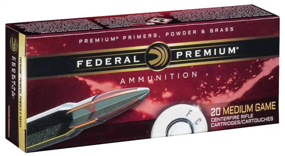 Federal P6C Premium 6mm Rem 100 gr Nosler Partition (NP) 20 Round Box