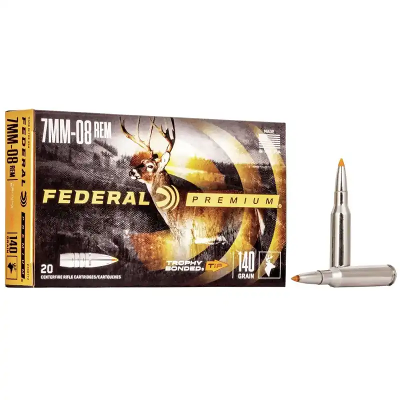 Federal P708TT2 Premium 7mm-08 Rem 140 gr Trophy Bonded Tip 20 Round Box