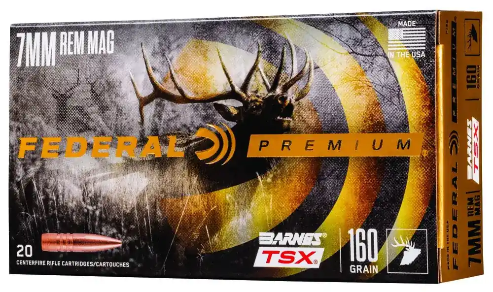 Federal P7RN Premium 7mm Rem Mag 160 gr Barnes Triple-Shock X 20 Round Box