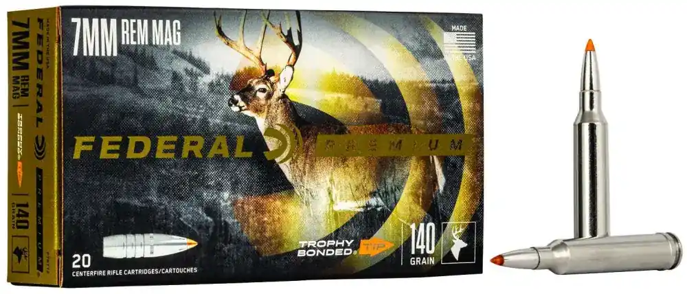 Federal P7RTT2 Premium 7mm Rem Mag 140 gr Trophy Bonded Tip 20 Round Box