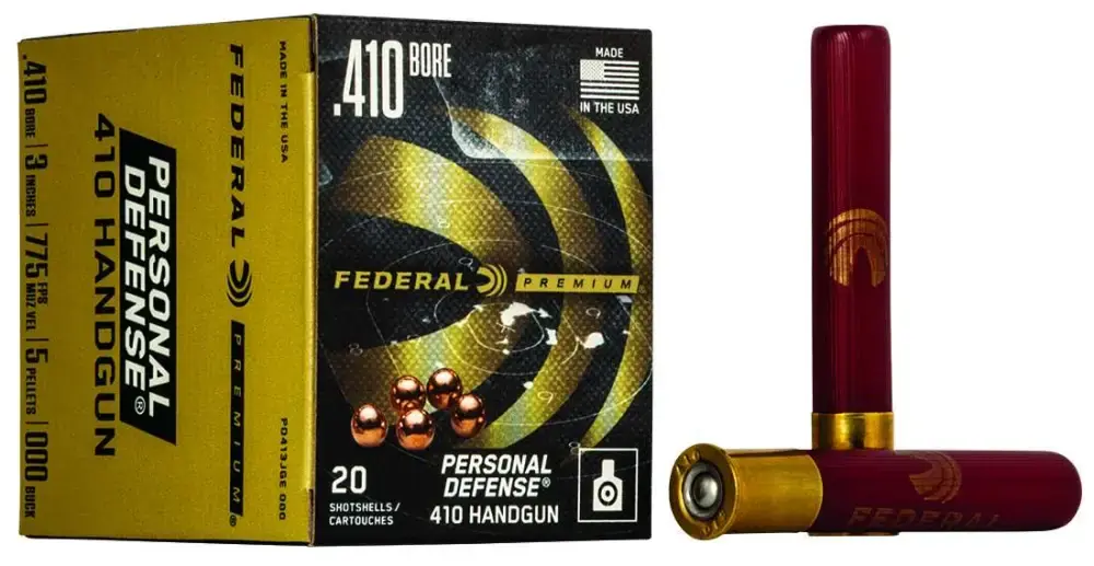 Federal PD413JGE000 Premium Personal Defense 410 Bore 3 5 Pellets 000 Buck Shot 20 Round Box