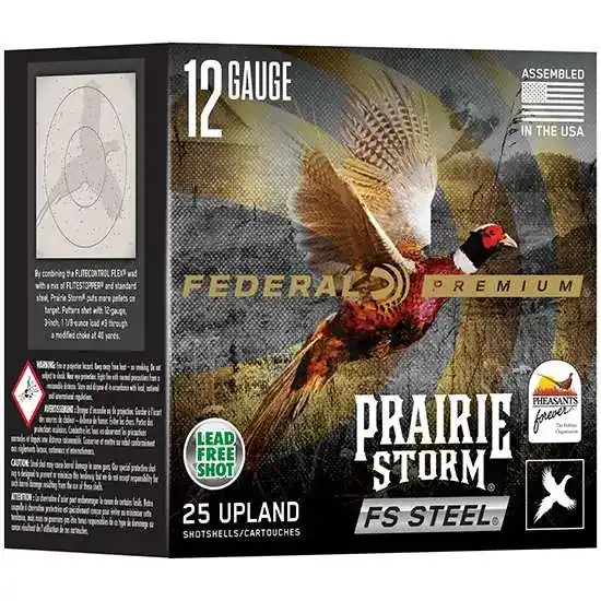 Federal PFSX143FS4 Prairie Storm 12 Gauge 3 1 1/8 oz 4 Shot 25 Round Box