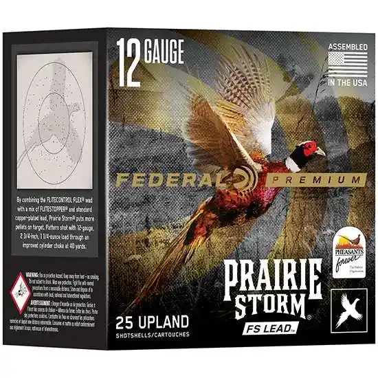 Federal PFX154FS6 Prairie Storm 12 Gauge 2.75 1 1/4 oz 6 Shot 25 Round Box