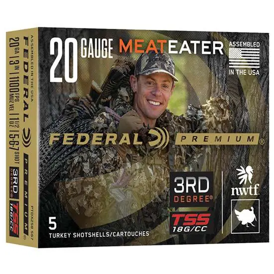 Federal PTD258567 3rd Degree Turkey 3" 20 ga 1-3/8 oz 5,6,7 Shot 5 Bx/ 10