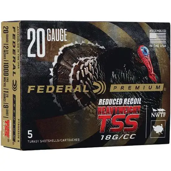 Federal PTSSX257F79 Premium Turkey Heavyweight TSS 20 Gauge 3 1 1/8 oz 7,9 Shot 5 Round Box