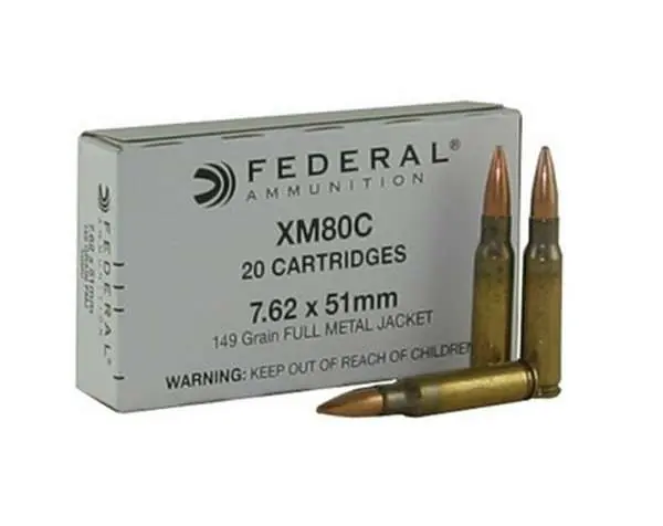 Federal XM80CL American Eagle XM 7.62x51mm NATO 149 gr Full Metal Jacket (FMJ) 20 Round Box