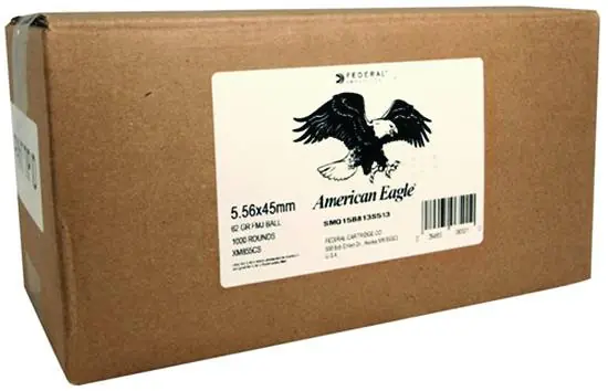 FED LAKE CITY 5.56 62GR FMJ BT 1000 Round Box