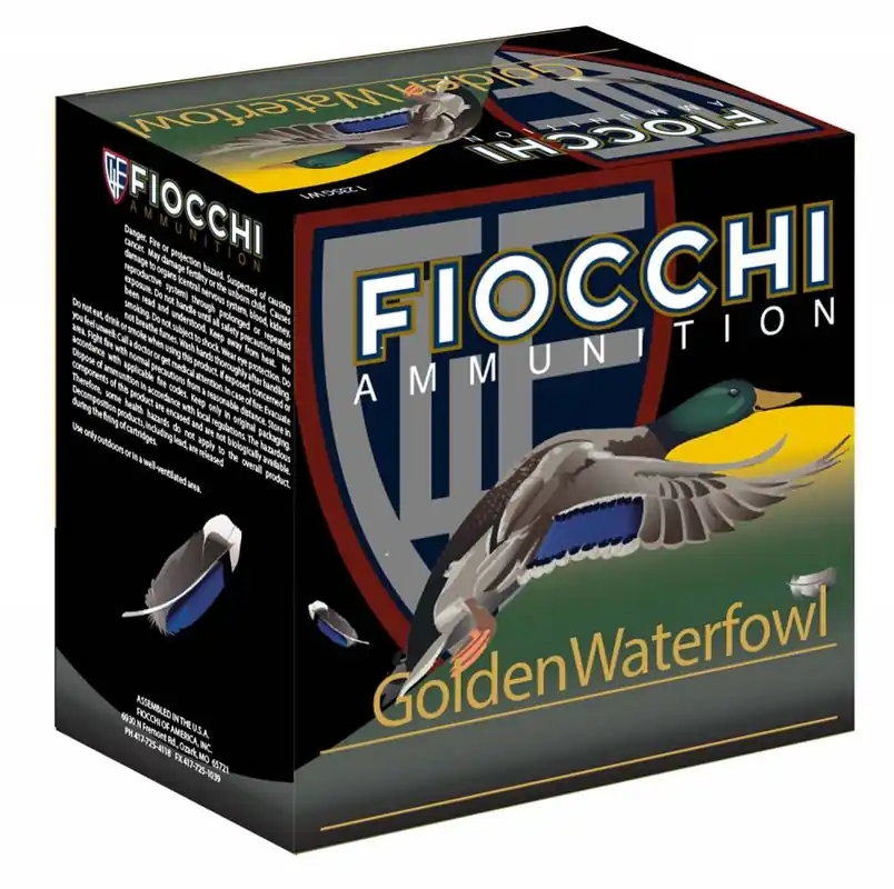 Fiocchi 123SGW3B Golden Waterfowl 12 Gauge 3 1 1/4 oz BBB Shot 25 Round Box