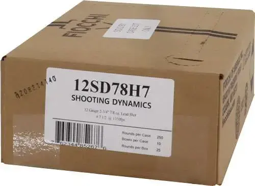 Fiocchi Target 12 Ga 2.75" 7/8 oz 7.5 Shot 25 Bx/ 10Cs