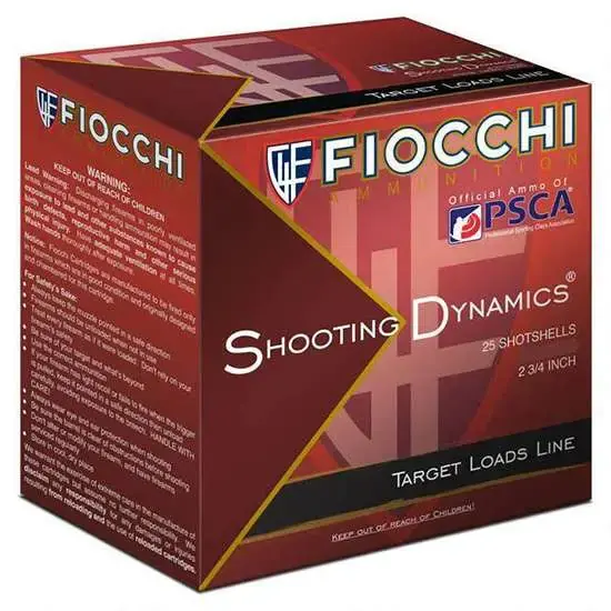Fiocchi 20SD75 Shooting Dynamics Target Load 20 Gauge 2.75 7/8 oz 7.5 Shot 25 Round Box
