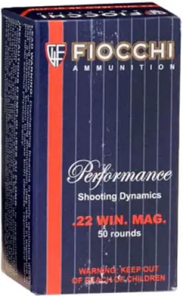 Fiocchi 22FWMB Shooting Dynamics Hunting 22 Mag 40 gr Jacketed Hollow Point (JHP) 50 Round Box