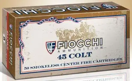 Fiocchi 45LCCA Cowboy Action 45 Colt (LC) 250 gr Lead Round Nose Flat Point (LRNFP) 50 Round Box