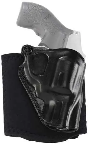 Galco AG158B Ankle Glove Black Leather Ankle S&W J Frame 2 1/8" Hammered,Hammerless Right Hand