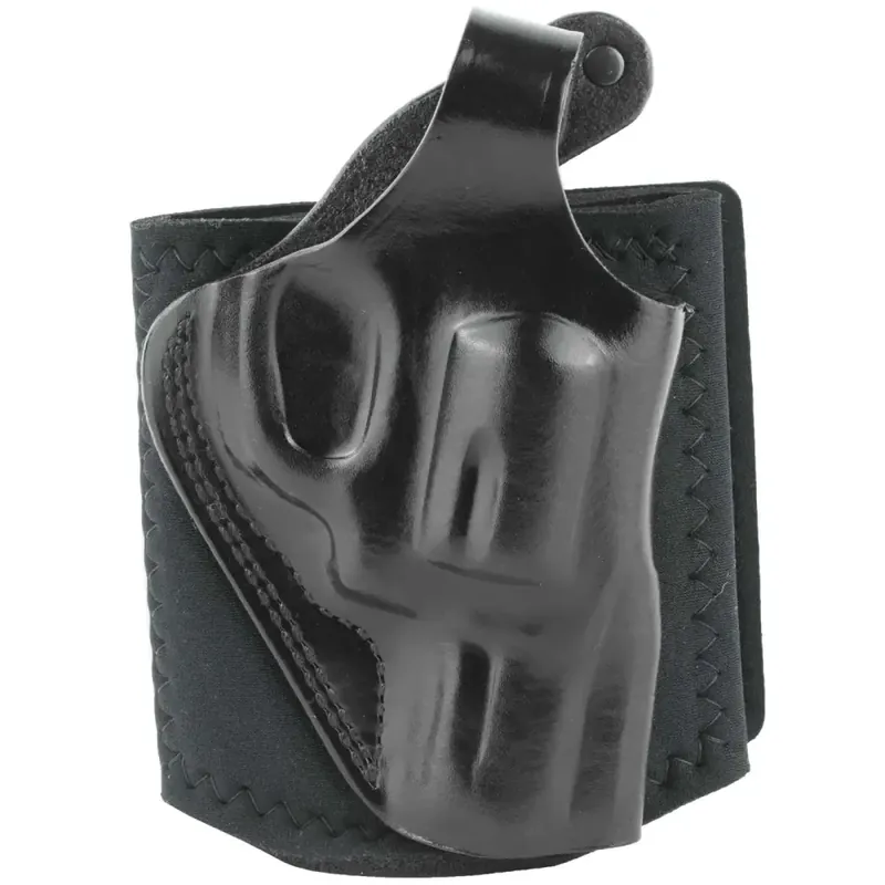 Galco AG160B Ankle Glove Black Leather Ankle S&W J Frame 2 1/8" Hammered,Hammerless Right Hand