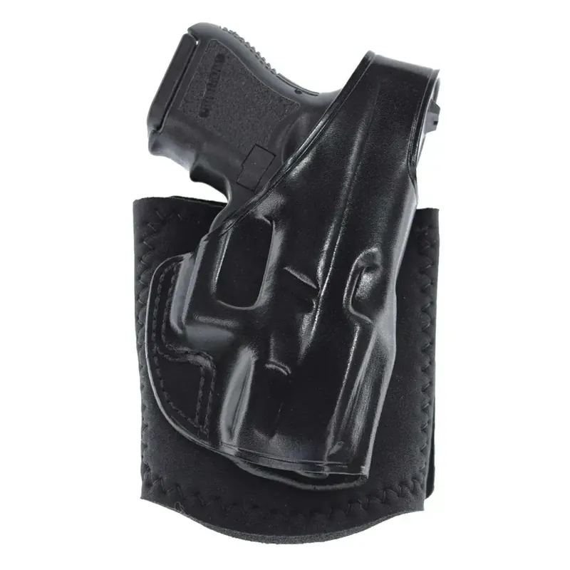 Galco AG600B Ankle Glove Black Leather Fits Glock 42 Right Hand