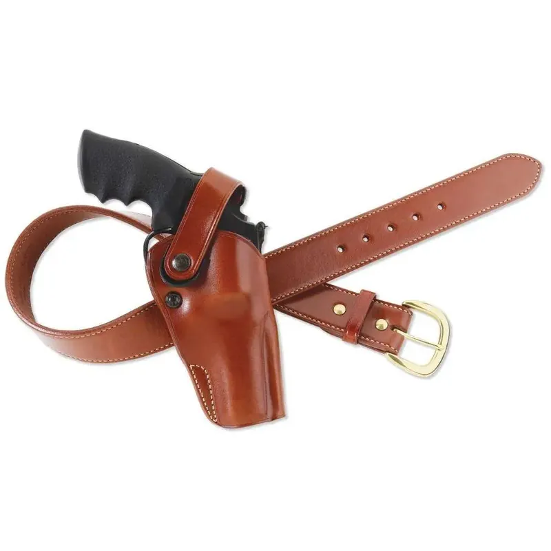 Galco DAO128 DAO Tan Leather Belt S&W N Frame 6" Right Hand
