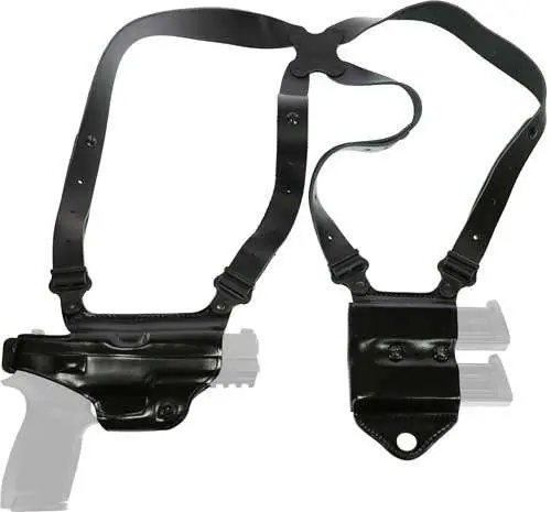 Galco MC224B Miami Classic Shoulder System Black Leather Glock 17,19,22-23,26-27,31-35 Right Hand