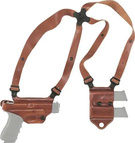 Galco MCII652 Miami Classic II Shoulder System Tan Leather S&W Shield 3" 9/40 Right Hand