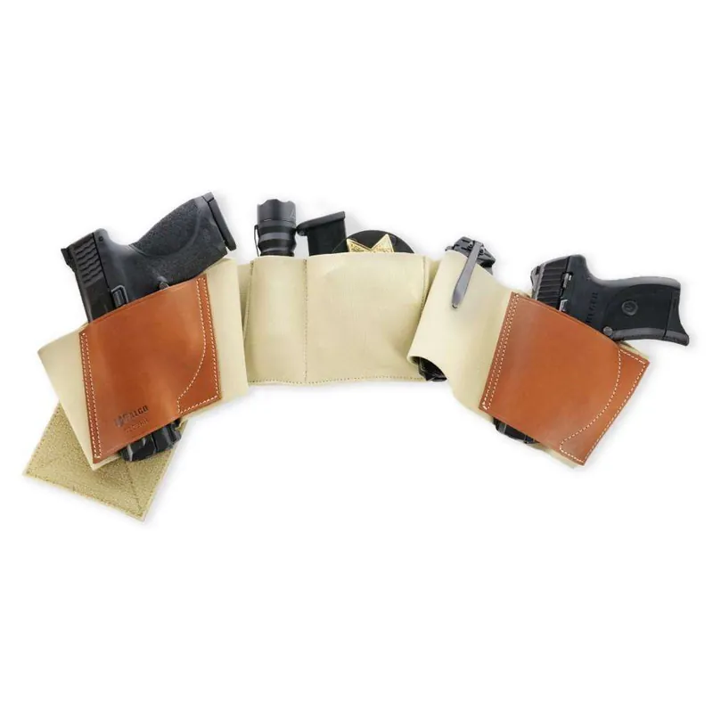 GALCO UNDERWRAP KAK BELLY BAND 2 LEATHER HOLSTERS MED 36-40