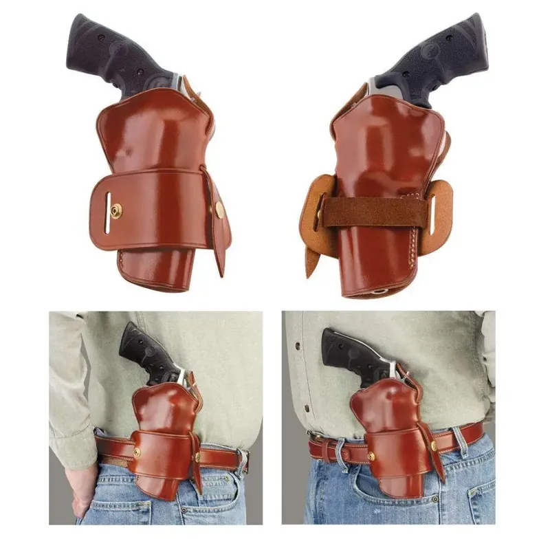 Galco WG126 Wheelgunner Tan Leather Belt S&W N Frame Ambidextrous Hand