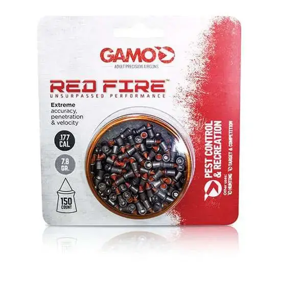 Gamo 632270154 Red Fire .177 Pellet Lead Jacketed Polymer Tip 150 Per Tin