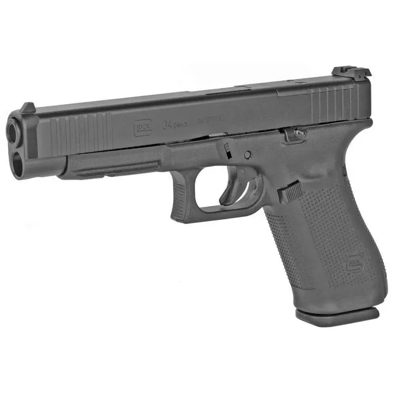 Glock PR34555MOS G34 Gen 5 MOS Rebuilt 9mm Luger 17+1 Black Black Interchangeable Backstrap Grip