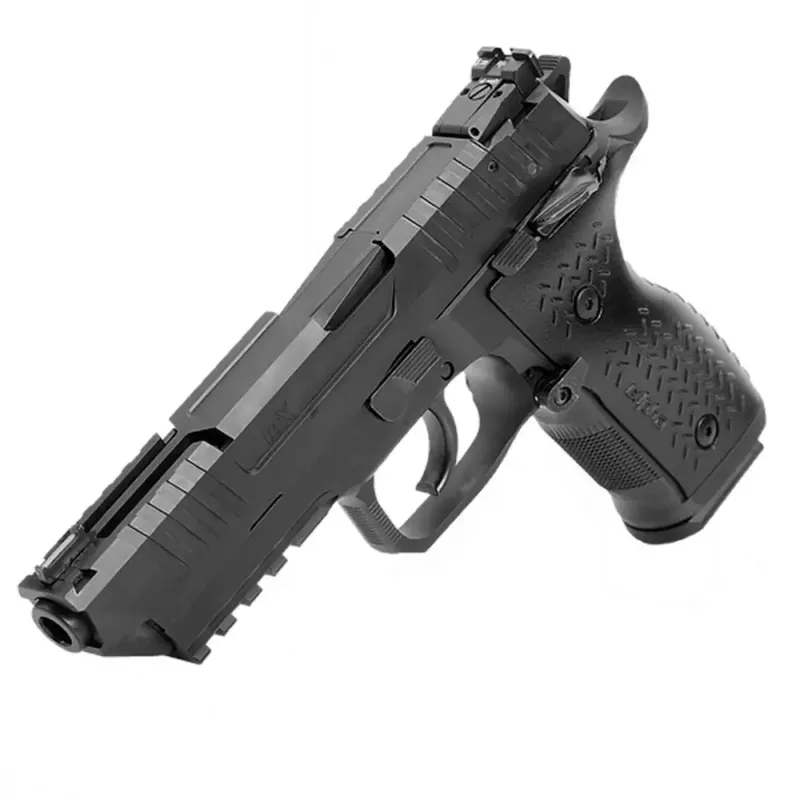 Arex Alpha 9mm / 3x20rd Mag / Steel Frame / Extended Beaver Tail / Flared Magazine Well / Fiber Optic Front Sight / Ambi Extended Magazine Release / Ambi Extended Manual Safety / Black