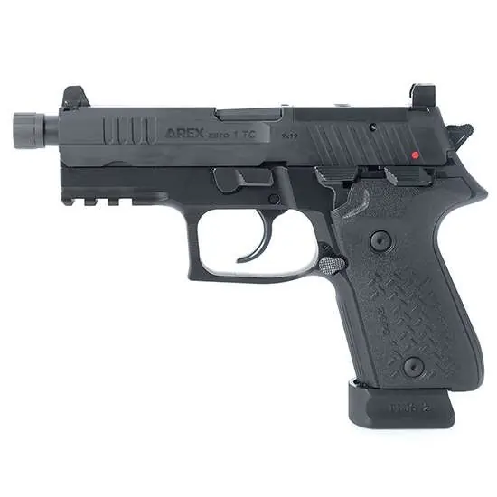 Arex Zero 1 Tactical Compact 9mm / DA SA Decocker / Manual Safety / 2x17rd Mag / 1/2 x 28" Threaded Barrel / Suppressor Height Sights / 4x Optics Plates / Black