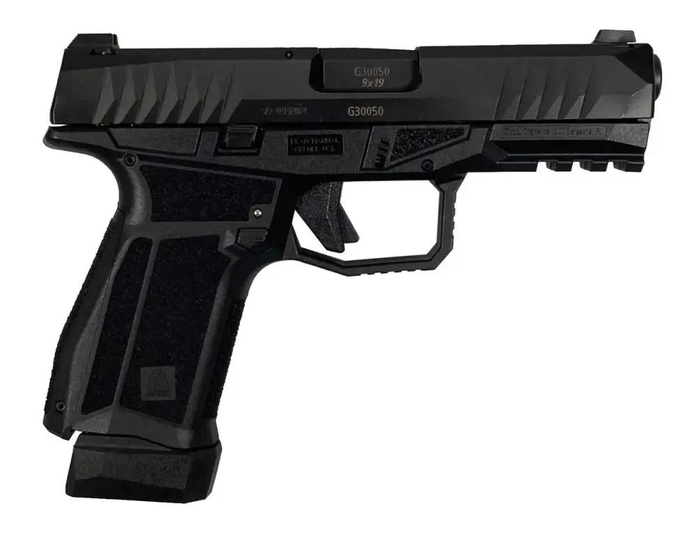 Arex Delta M 9mm / 1x15rd Mag, 1x 15+2 Mag / Serialized Trigger Assembly / Interchangeable Frame and Backstraps / Ambi Magazine Release & Slide Release / Black