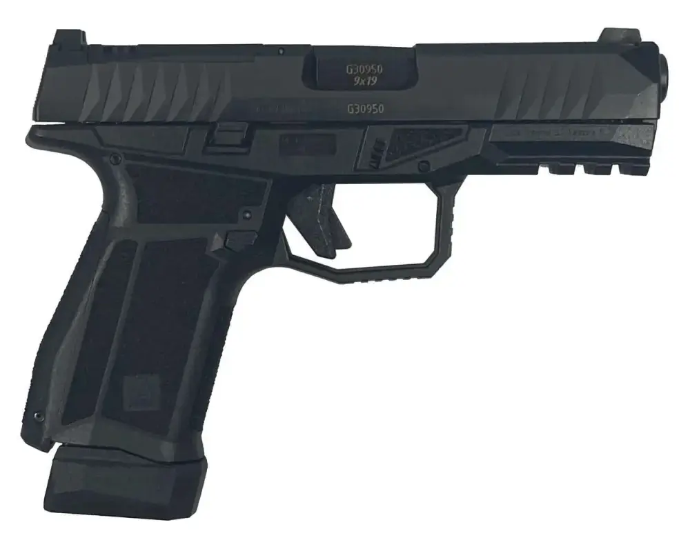 Arex Delta M OR 9mm / 1x15rd Mag, 1x 15+2 Mag / Serialized Trigger Assembly / Interchangeable Frame and Backstraps / Ambi Magazine Release & Slide Release / 5x Optics Plates / Black