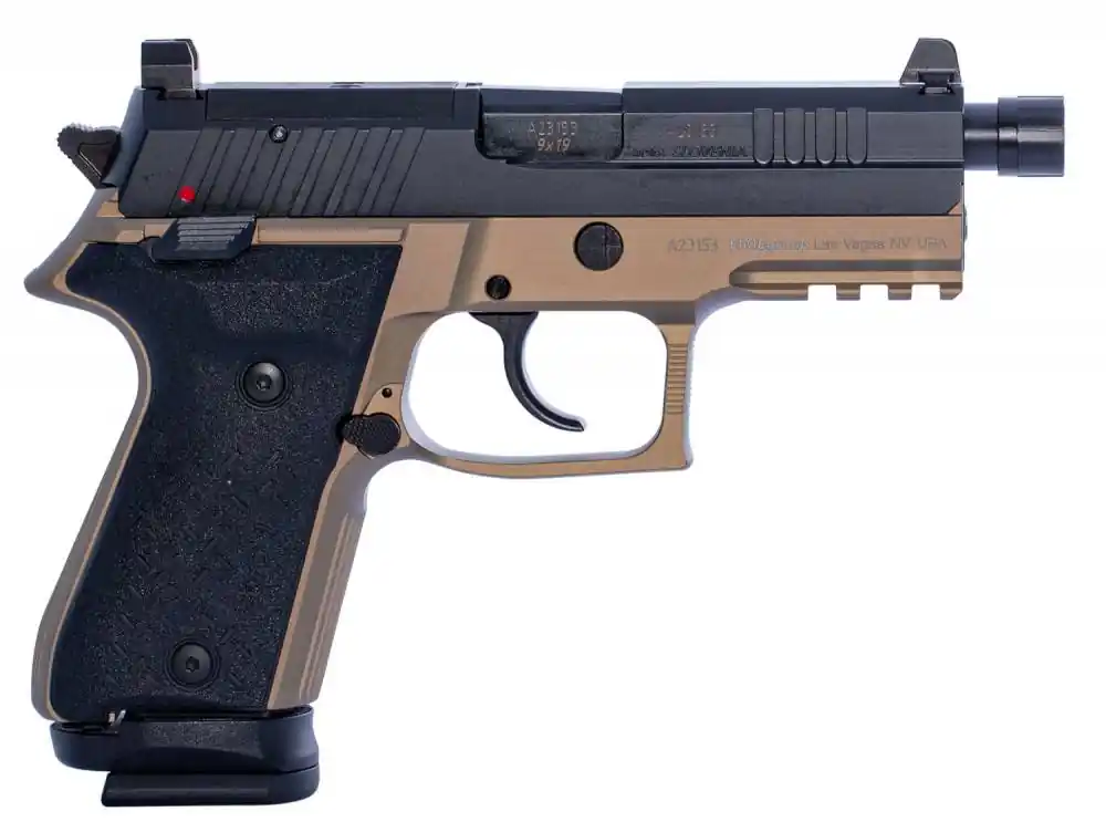 Arex REXZERO1TC03 Rex Zero 1 Compact Tactical 9mm Luger 4.50" 17+1 Flat Dark Earth Hardcoat Anodized Black Polymer Grip