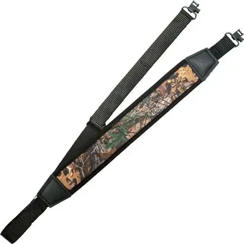 Grovtec US Inc GTSL122 Flex Sling with Locking Swivels 2" W Adjustable Padded Realtree Xtra Elastic Body w/Neoprene Strap for Rifle/Shotgun