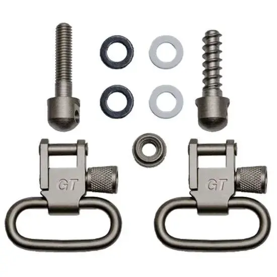 Grovtec US Inc GTSW07 Locking w/Machine Screw Swivel Set 1" Black Oxide Crosman 1400 Steel
