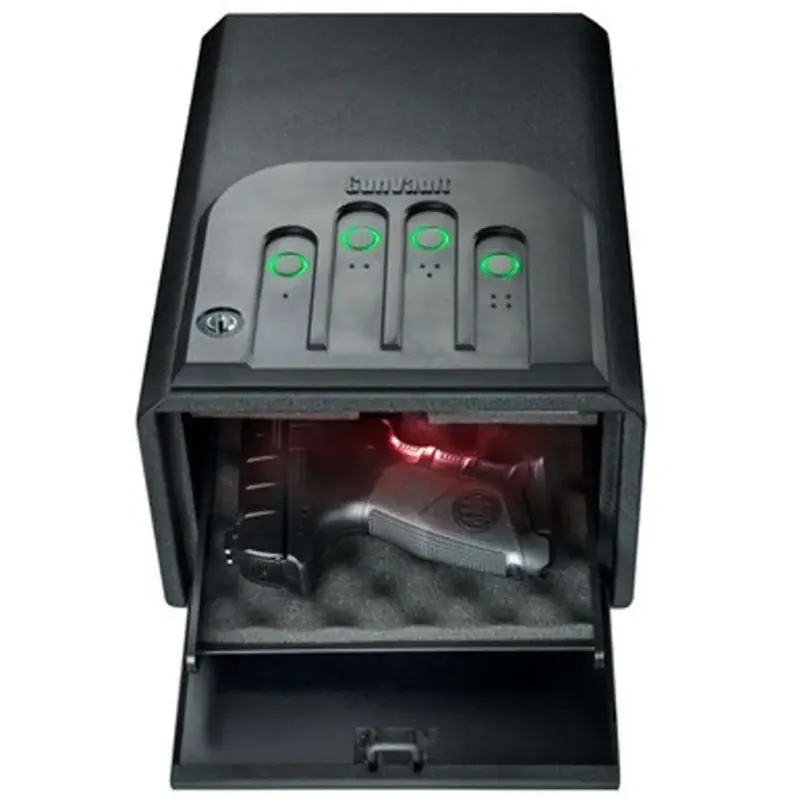 Gunvault GV105019 MiniVault 1050 Gun Safe Mechanical Illuminated Keypad/Key 16 Gauge Steel Black