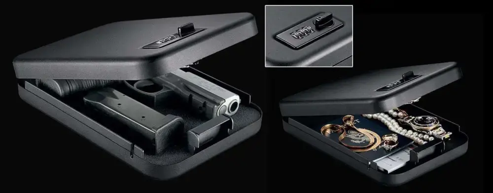 Gunvault NV300 NanoVault 300 Mechanical Combination/Key Black 18 Gauge Steel