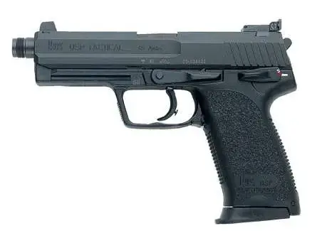 HK 81000352 USP V1 Tactical 45 ACP 5.09" 10+1 Black Black Polymer Grip