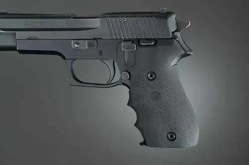 SIG Sauer P220 American Rubber W/ Finger Grooves Black