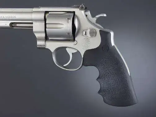 S&W N Frame Round Butt Conversion Style Rubber Monogrip Black