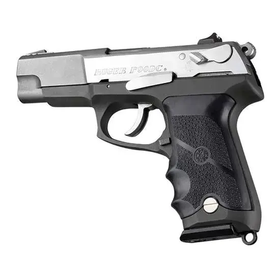Ruger P85 - P91 Rubber grip with Finger Grooves Black