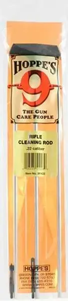Hoppes 3PA22 Cleaning Rod Rifle .22 Cal Rifle Aluminum 3 Piece