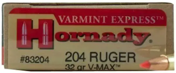 Hornady 22004 V-Max 20 Cal .204 32 gr V-Max 100 Per Box