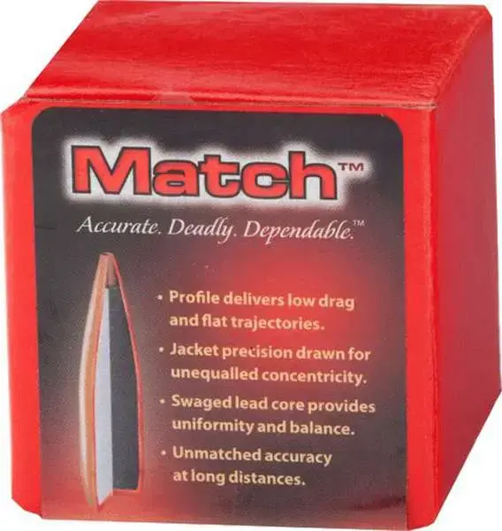 Hornady 2279 Match .22 Cal .224 75 gr Boat Tail Hollow Point Match 100 Per Box
