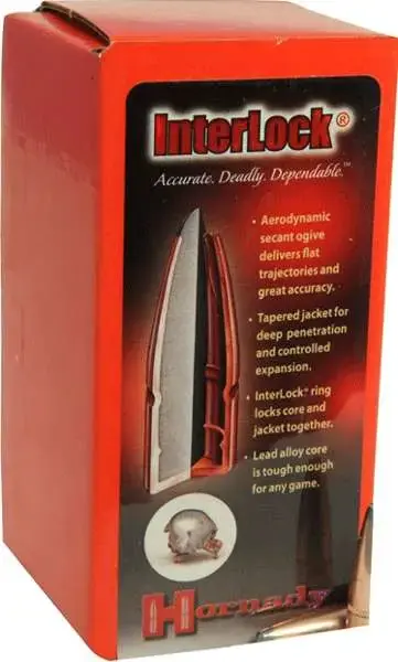 Hornady 2825 InterLock 7mm .284 139 gr Boat Tail Spire Point 100 Per Box