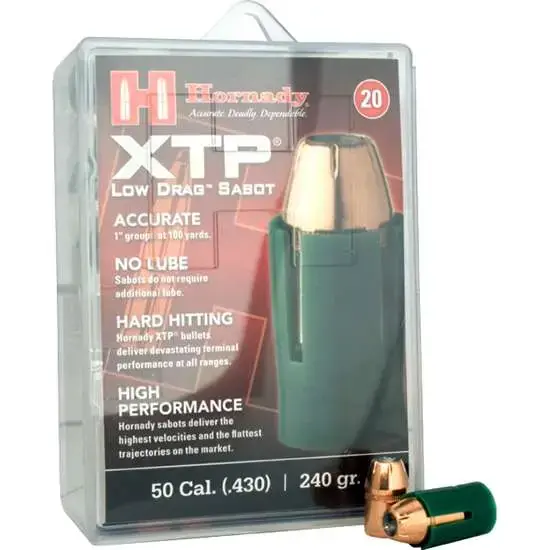 Hornady 6720 XTP 50 Cal Hollow Point 240 GR 20 Per Box