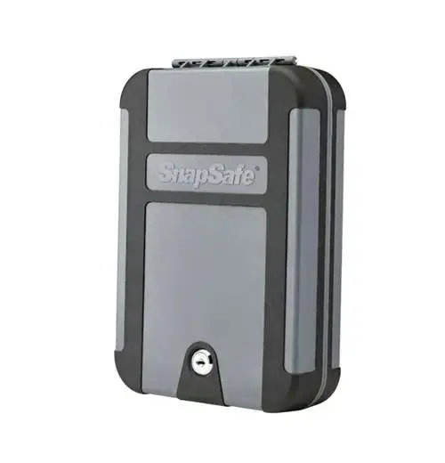 SnapSafe 75212 TrekLite Lock Box Extra Large Personal Safe Key Polycarbonate Black/Gray